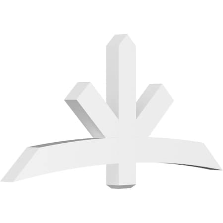 Ekena Millwork Alberta Architectural Grade PVC Gable Bracket, 72"W x 33"H x 4"D x 6"F, 11/12 Pitch GBP072X33X0406ALB00